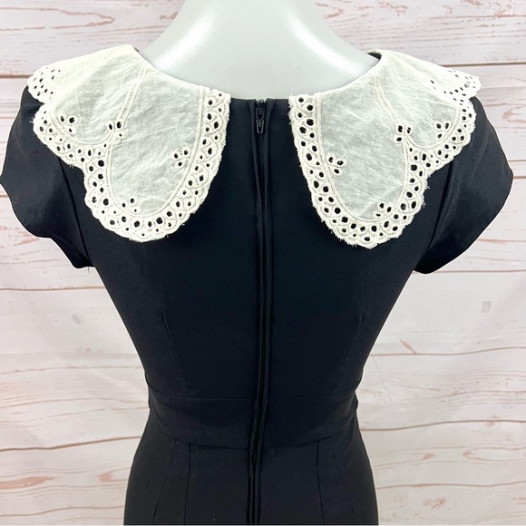 Stop Staring Dutchess Pearl Eyelet Lace Peter Pan Collar Retro Wiggle Dress - Picture 7 of 11